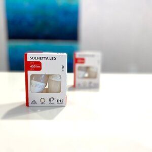 IKEA Solhetta LED lightbulbs. 4 each 250 lm, and 4 each 450 lm
